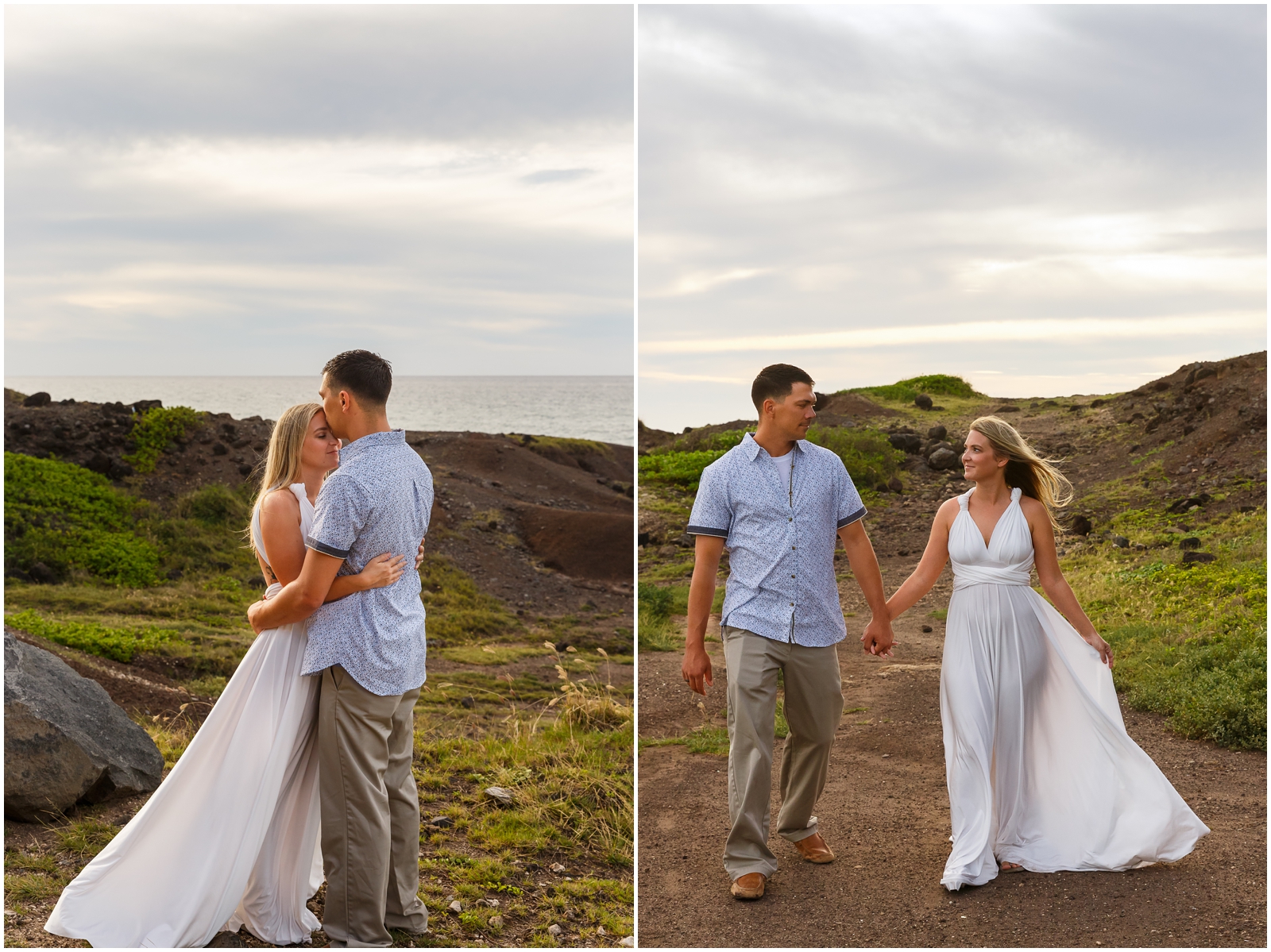 This couple eloped in Oahu, Hawaii.