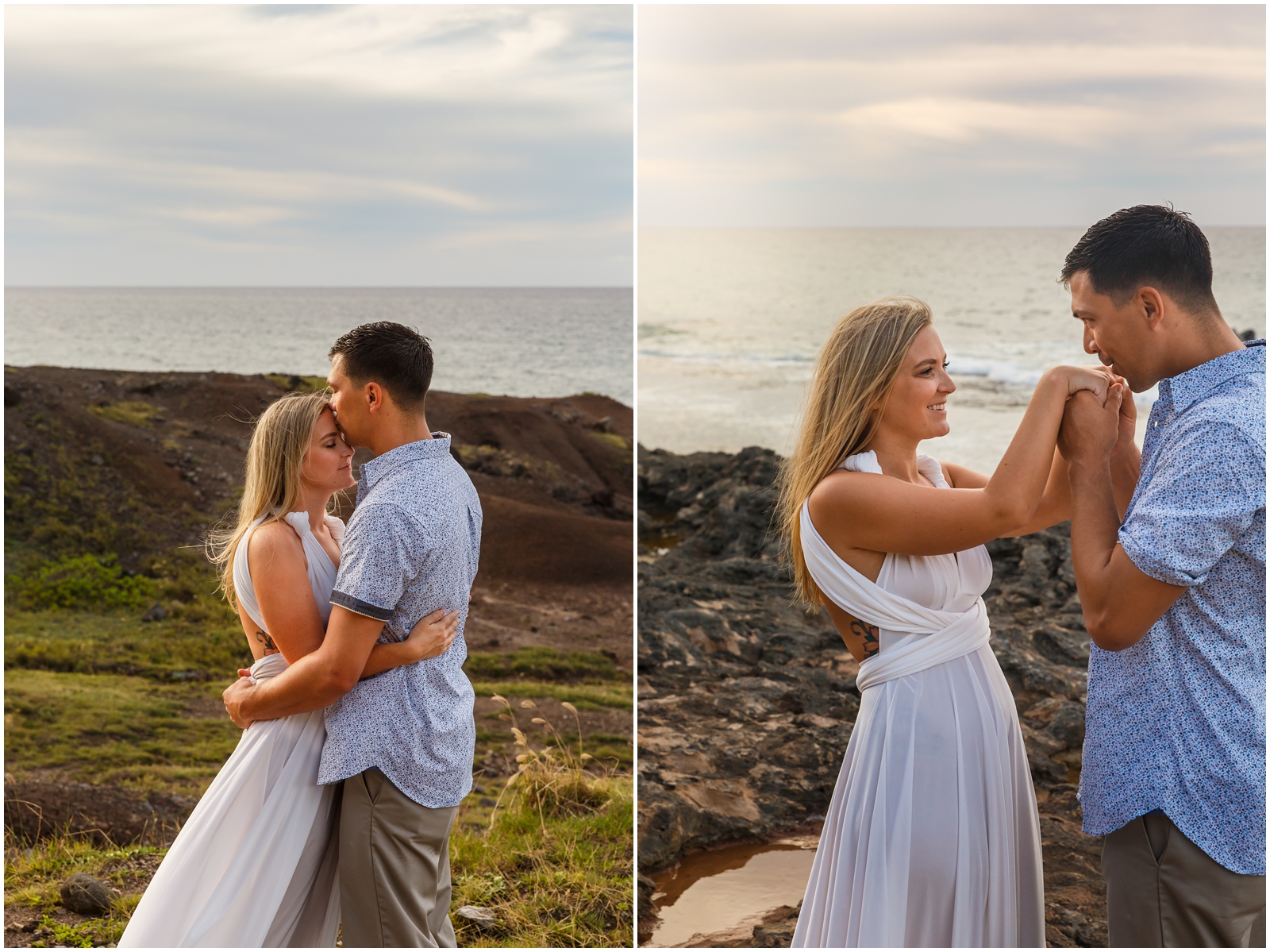 This couple eloped on the beach on Oahu.