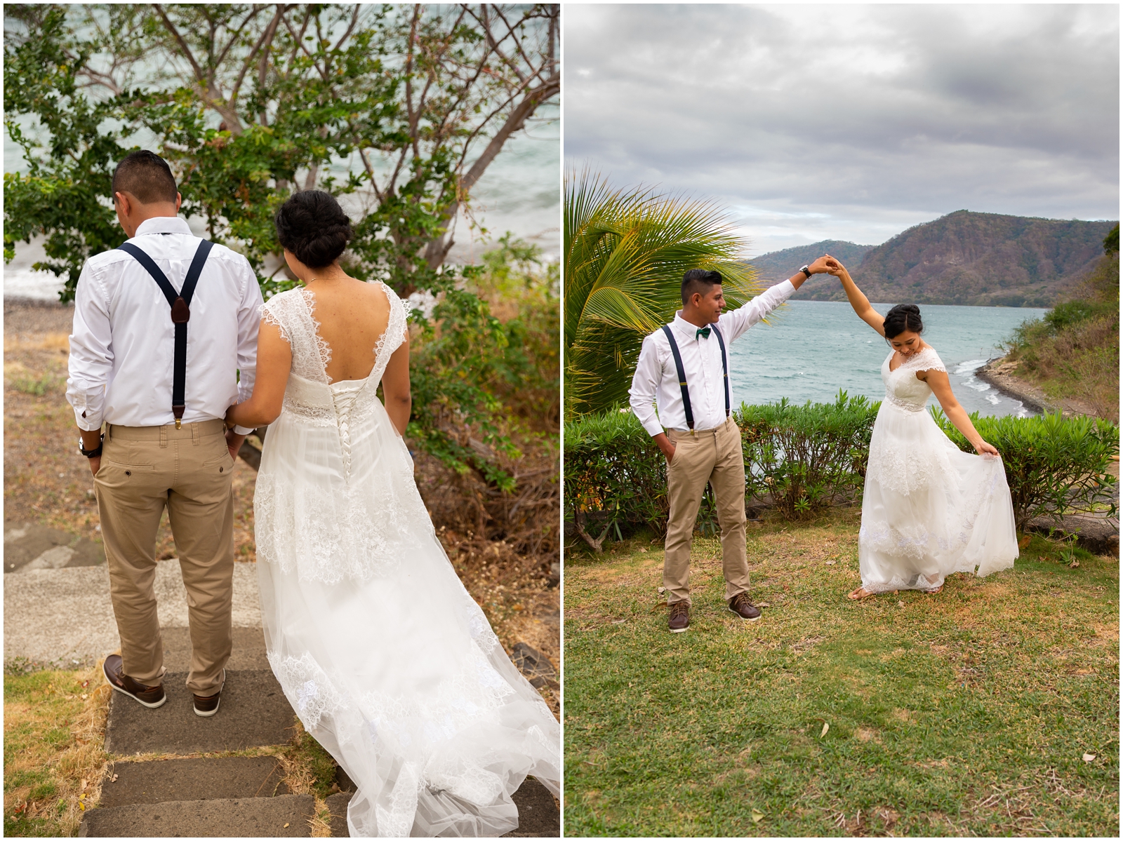 This couple got married on a lagoon in Nicaragua.