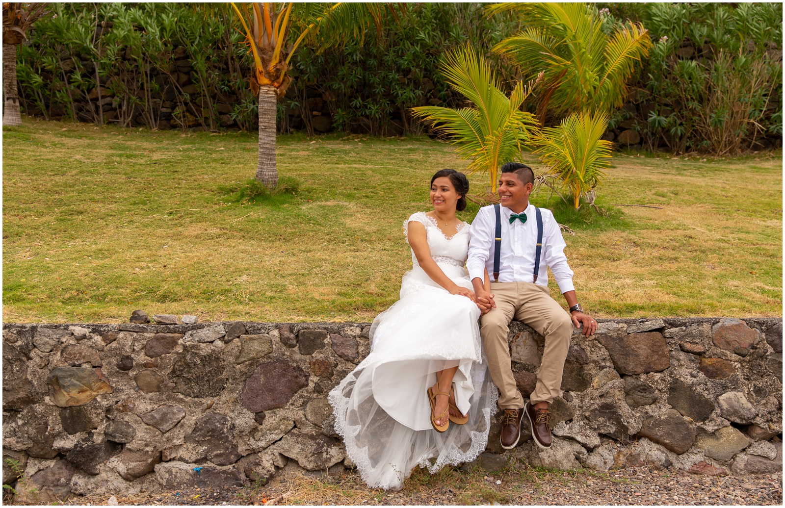 This couple enjoying the views of Nicaragua on their wedding day.