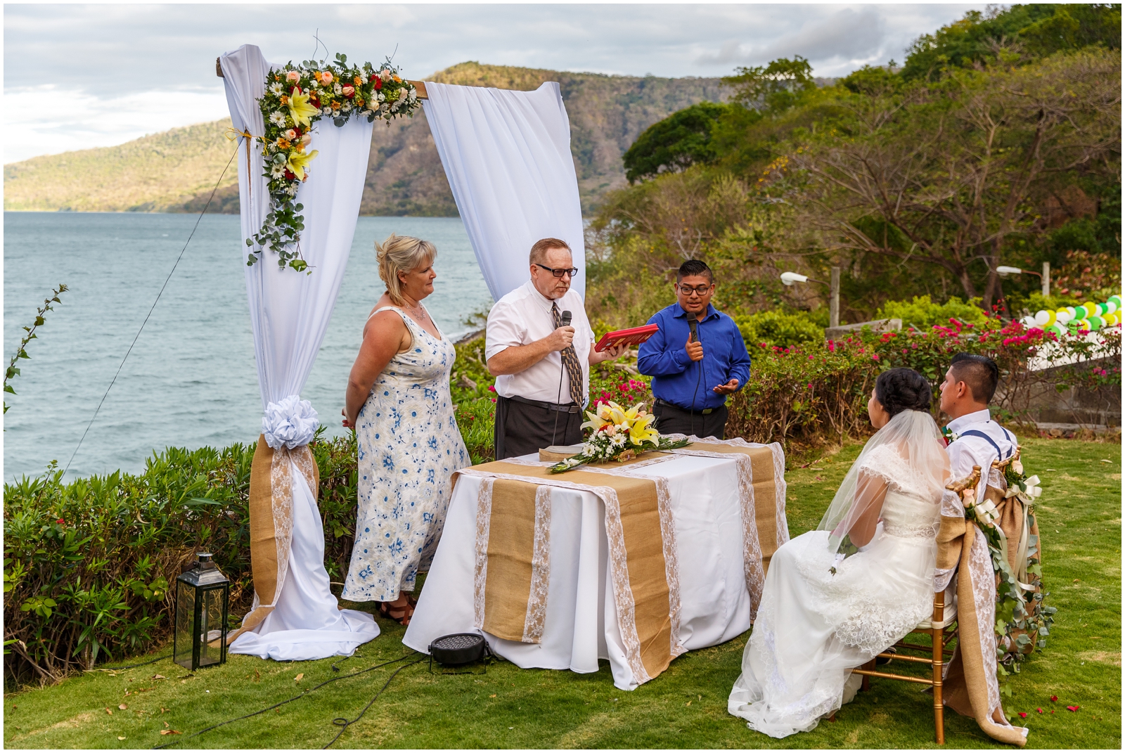 Bilingual intimate wedding ceremony in Nicaragua.