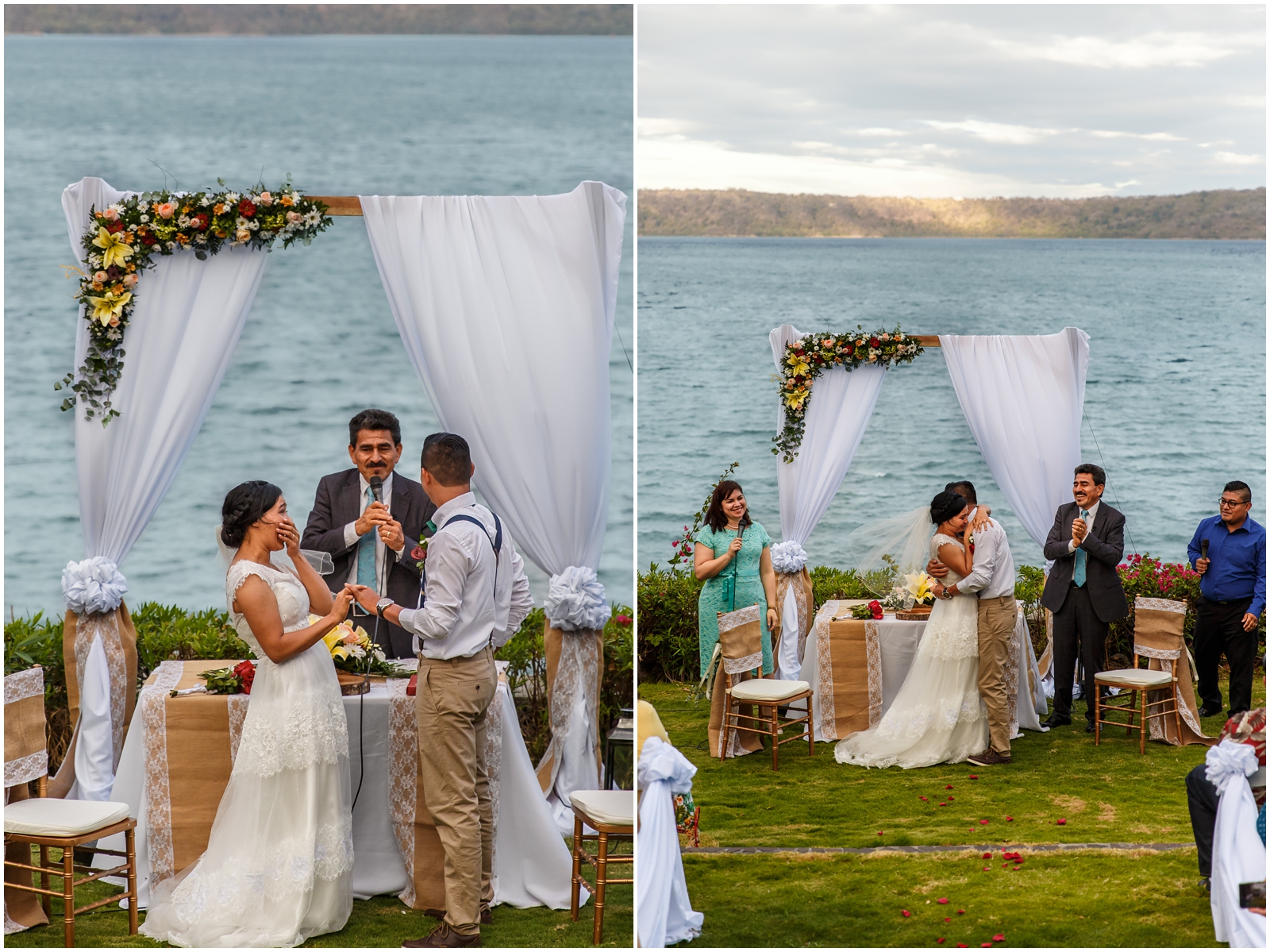 Small destination wedding on a lake in Nicaragua.