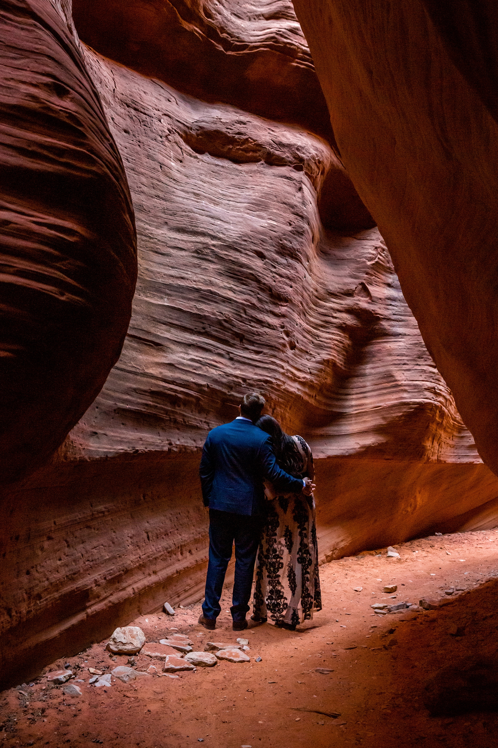 Dreamy engagement session in a UT slot canyon.