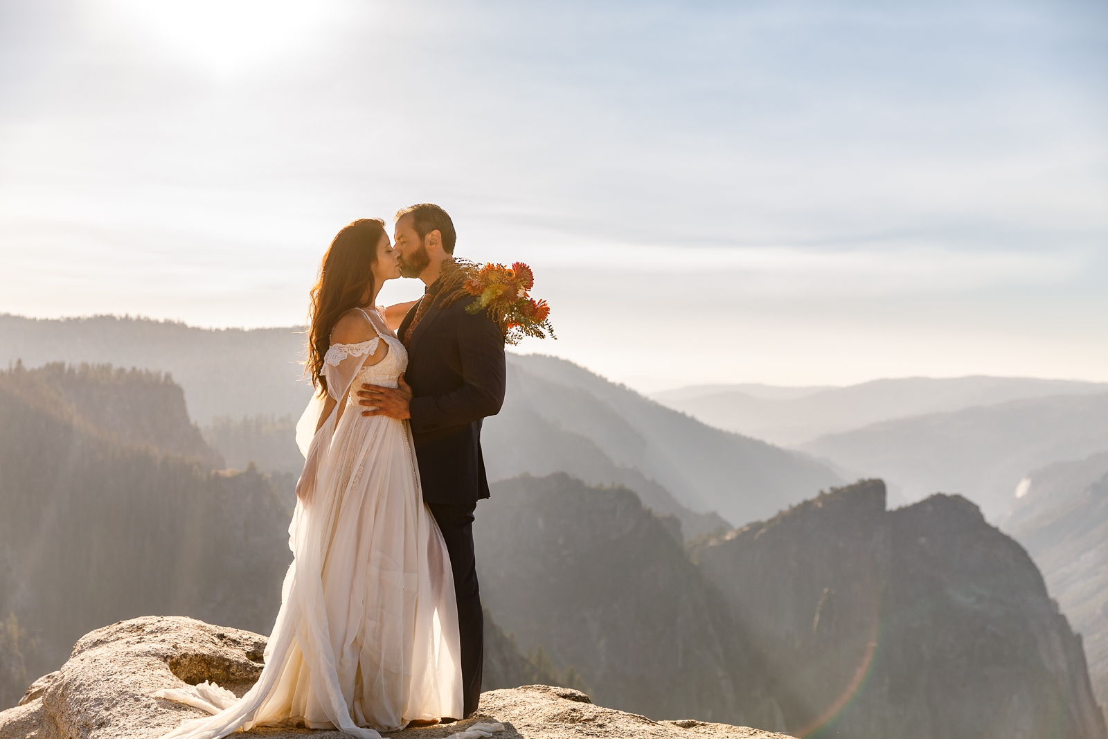 Fairytale elopement at Taft Point Yosemite.