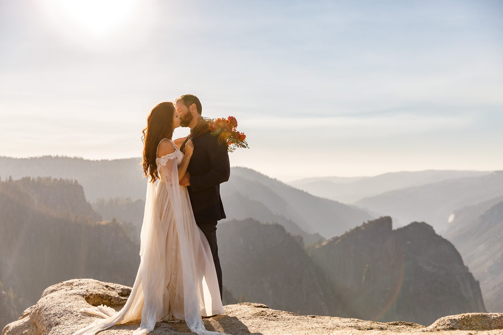 Magical kiss at Taft Point Yosemite. 