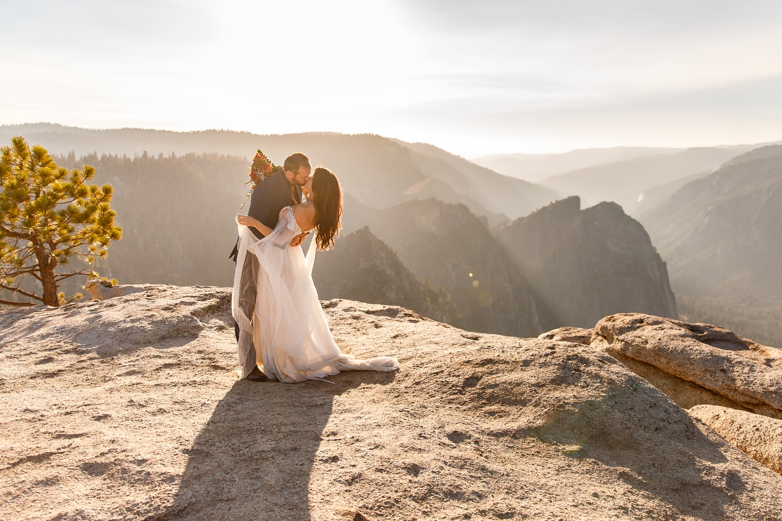Epic California bride and groom in Yosemite National Park.
