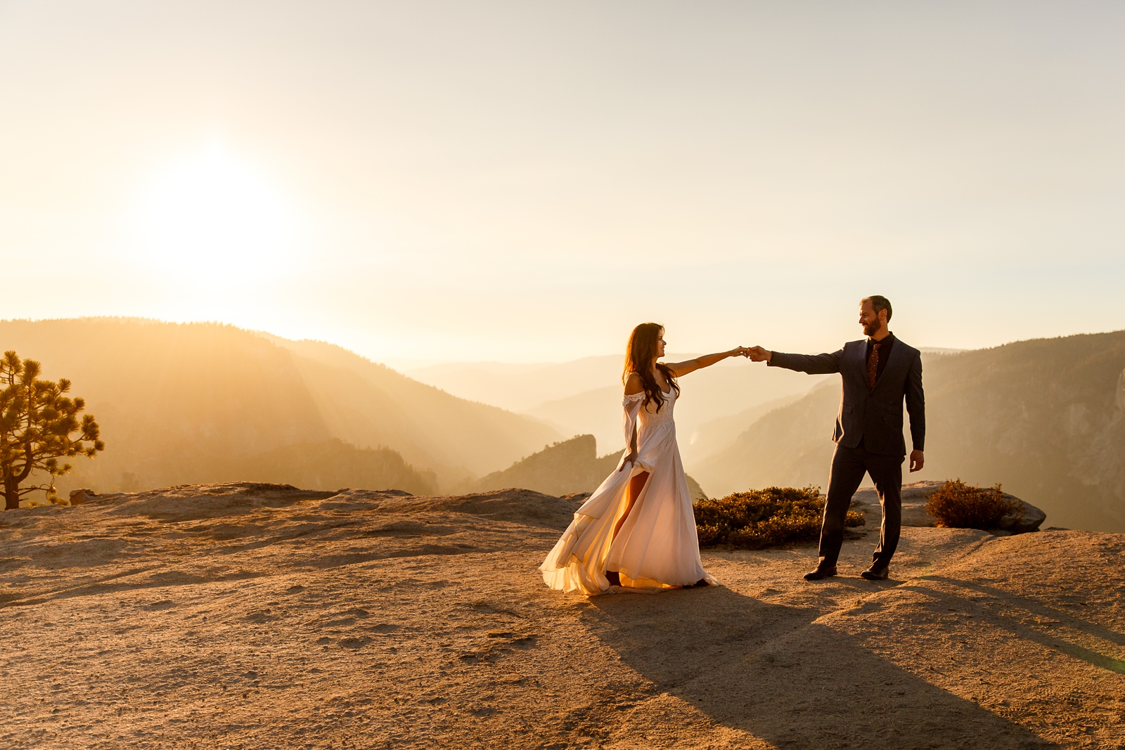 Fun dance at this couple's Taft Point elopement.