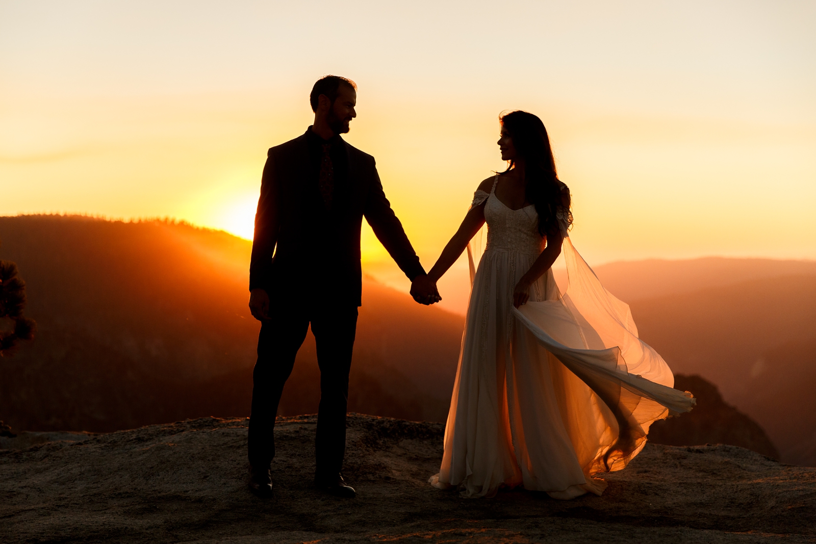Dreamy sunset elopement in Yosemite, CA. 