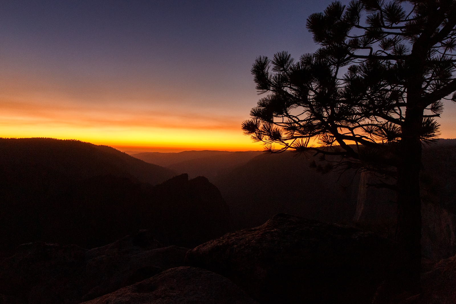 Taft Point sunset on a couple's elopement day.