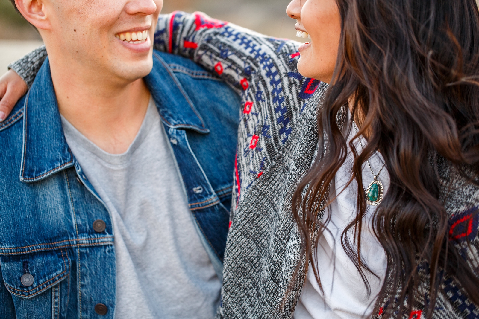 Boho details at this couple's Joshua Tree engagement session.