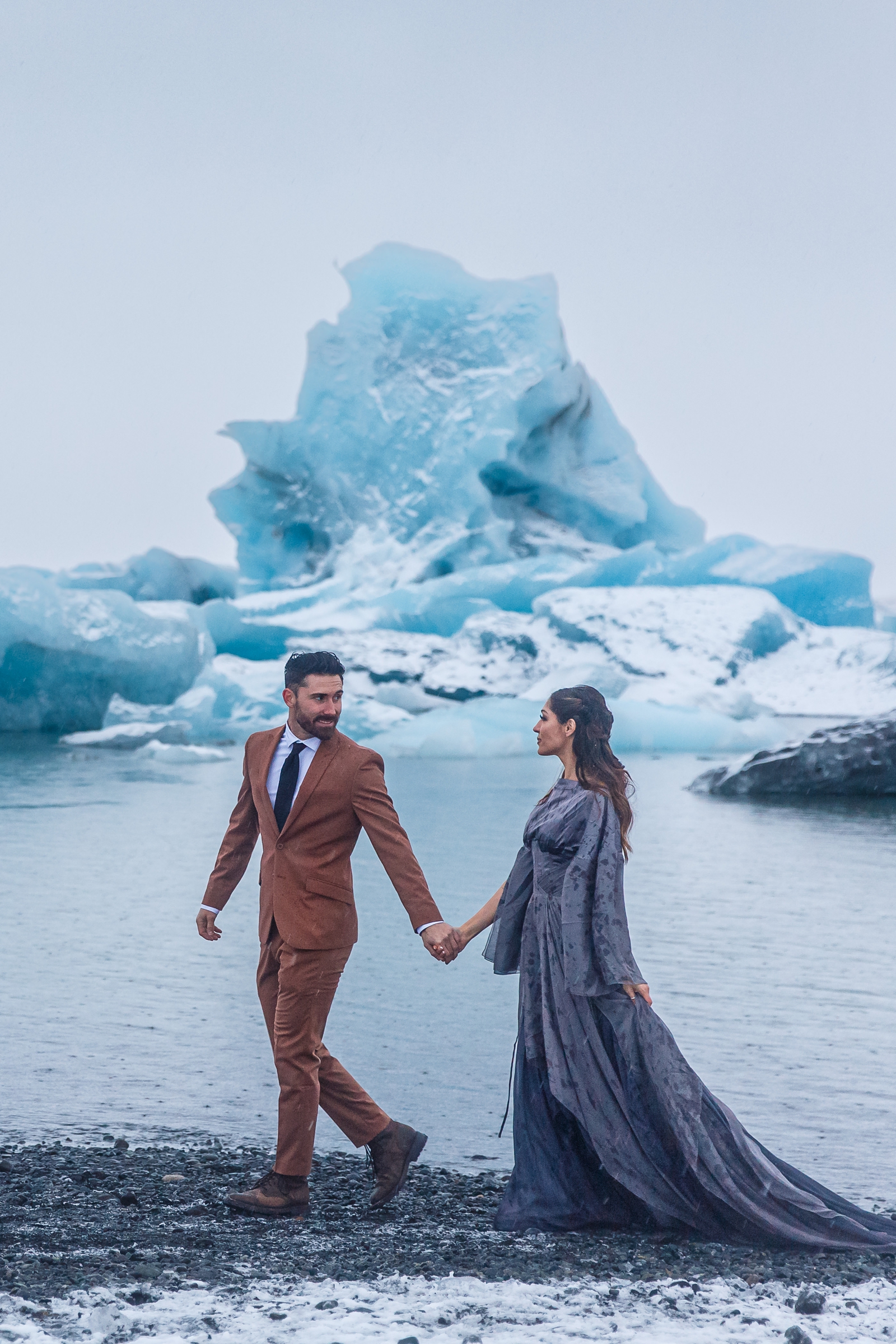 This couple had a fairytale Narnia wedding in Southern Iceland's winter.
