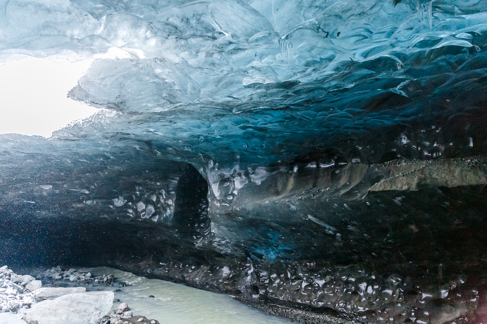 A dramatic Iceland glacier cave was the venue for an eloping couple.