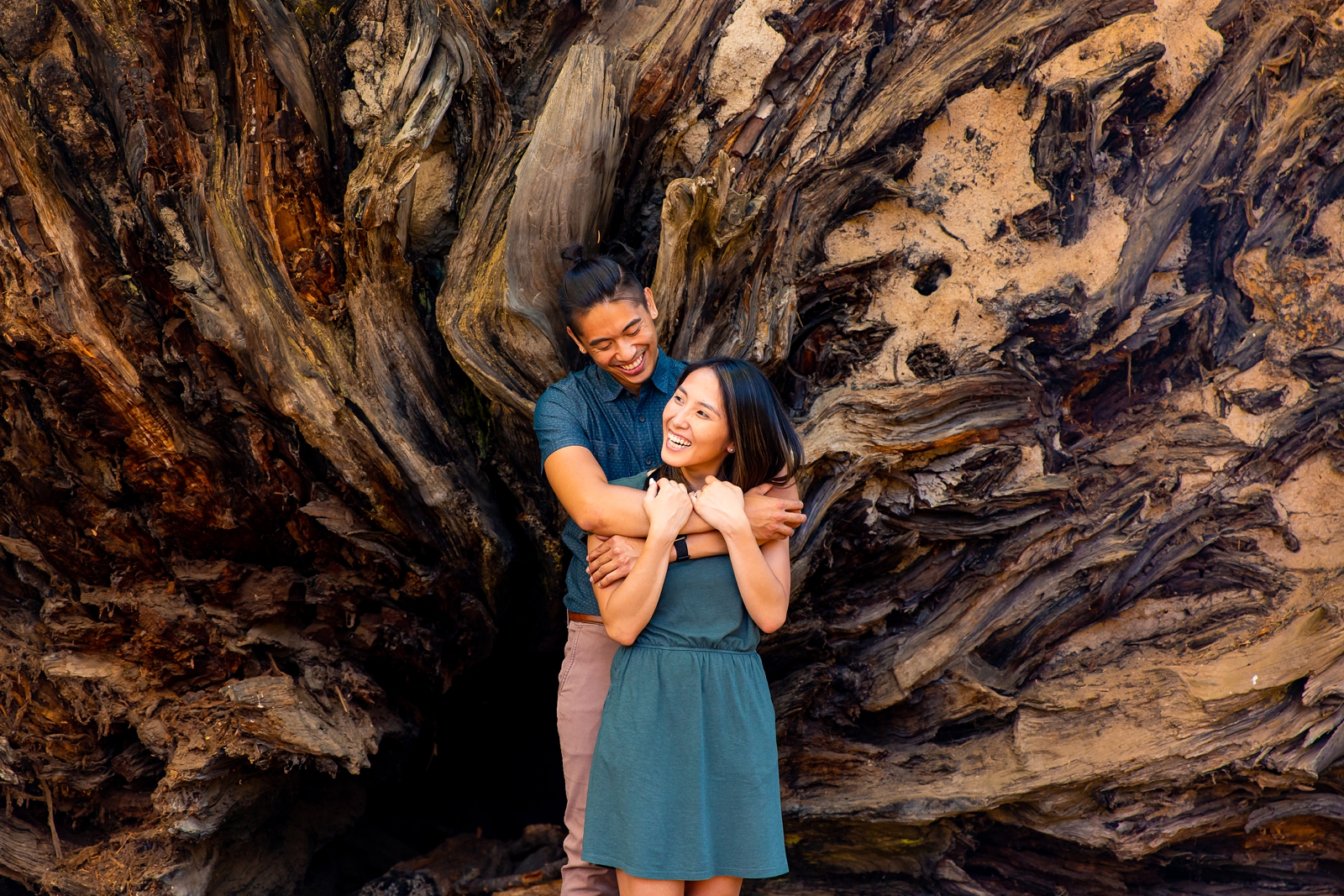 This couple had an adventurous engagement session in Sequoia National Park.
