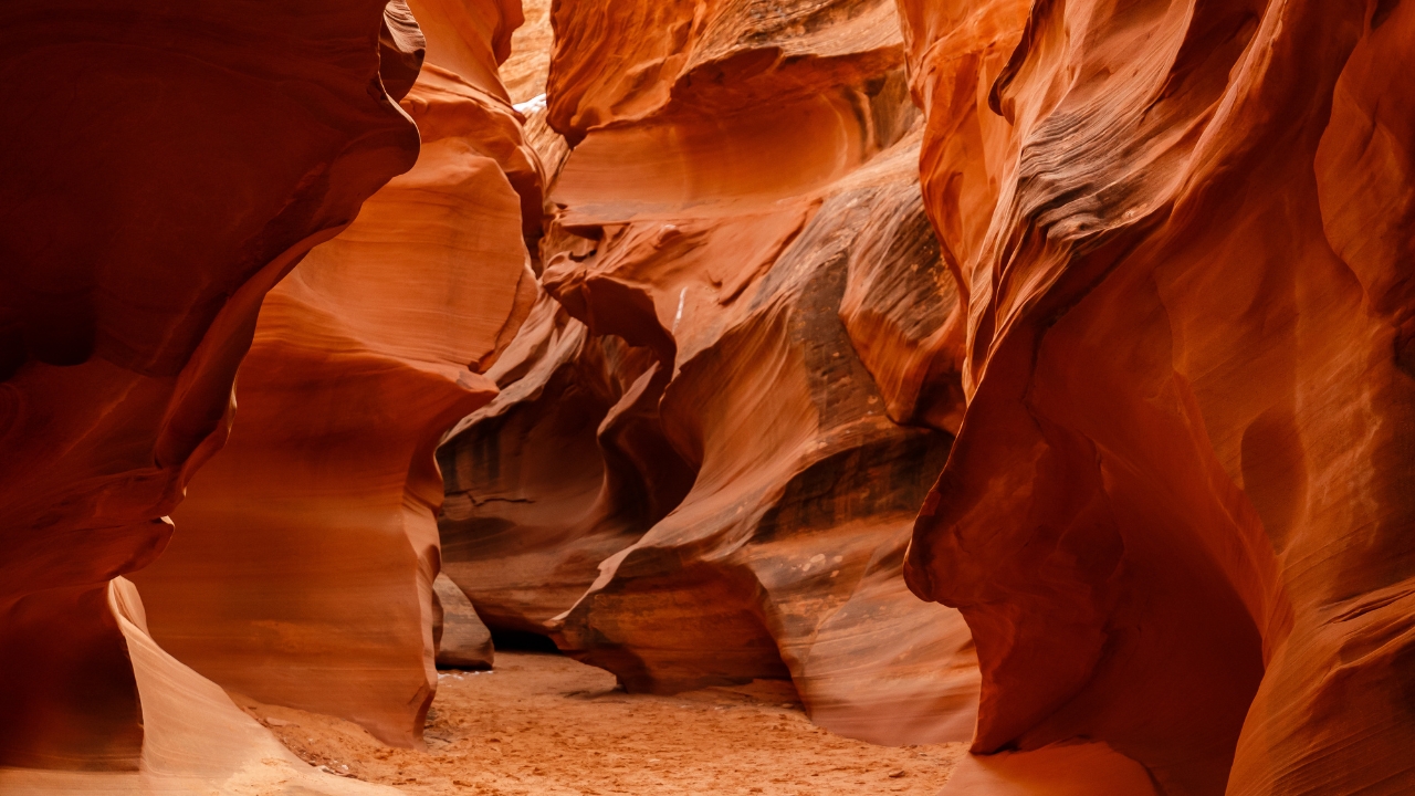 photo of red rock slot canyon