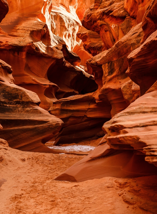 photo of red rock slot canyon