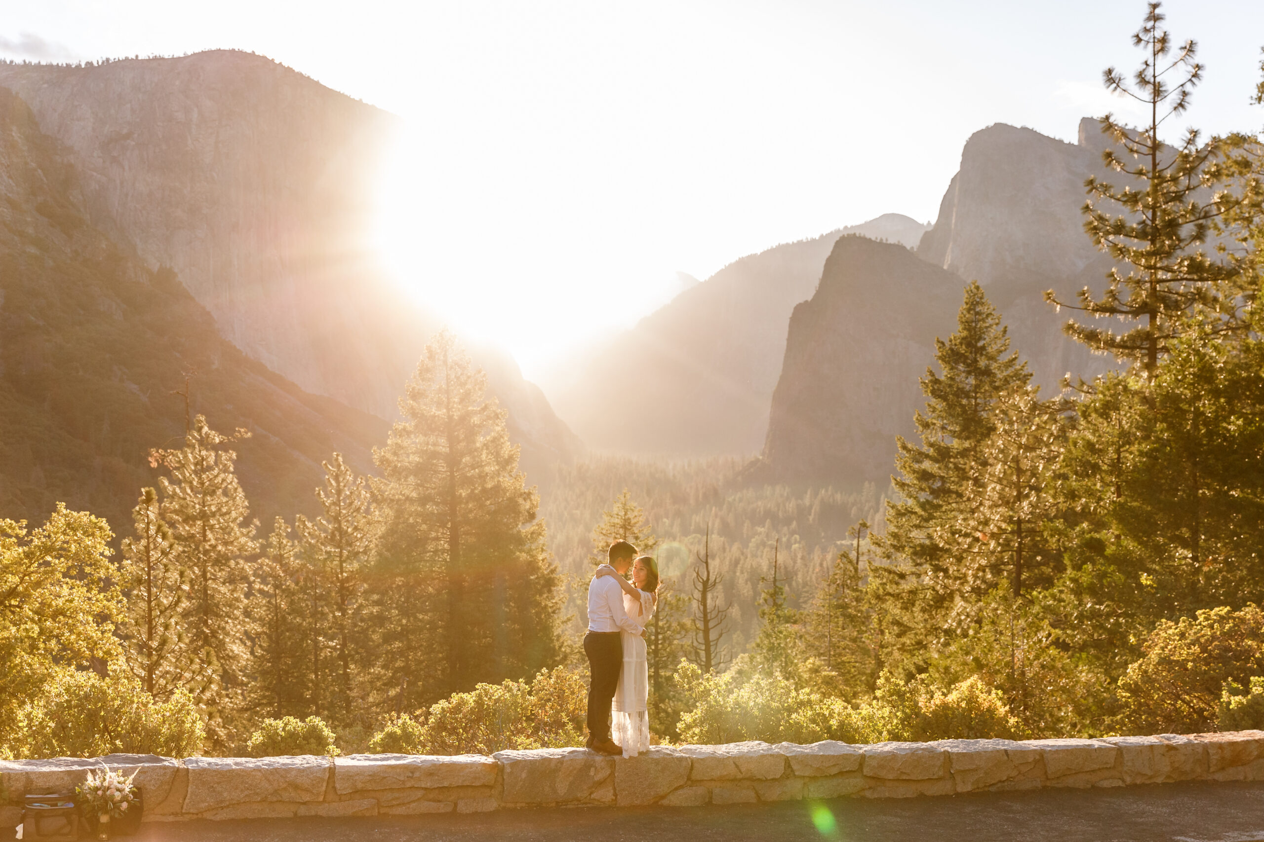 newly married couple at Yosemite for their After Wedding Photoshoot