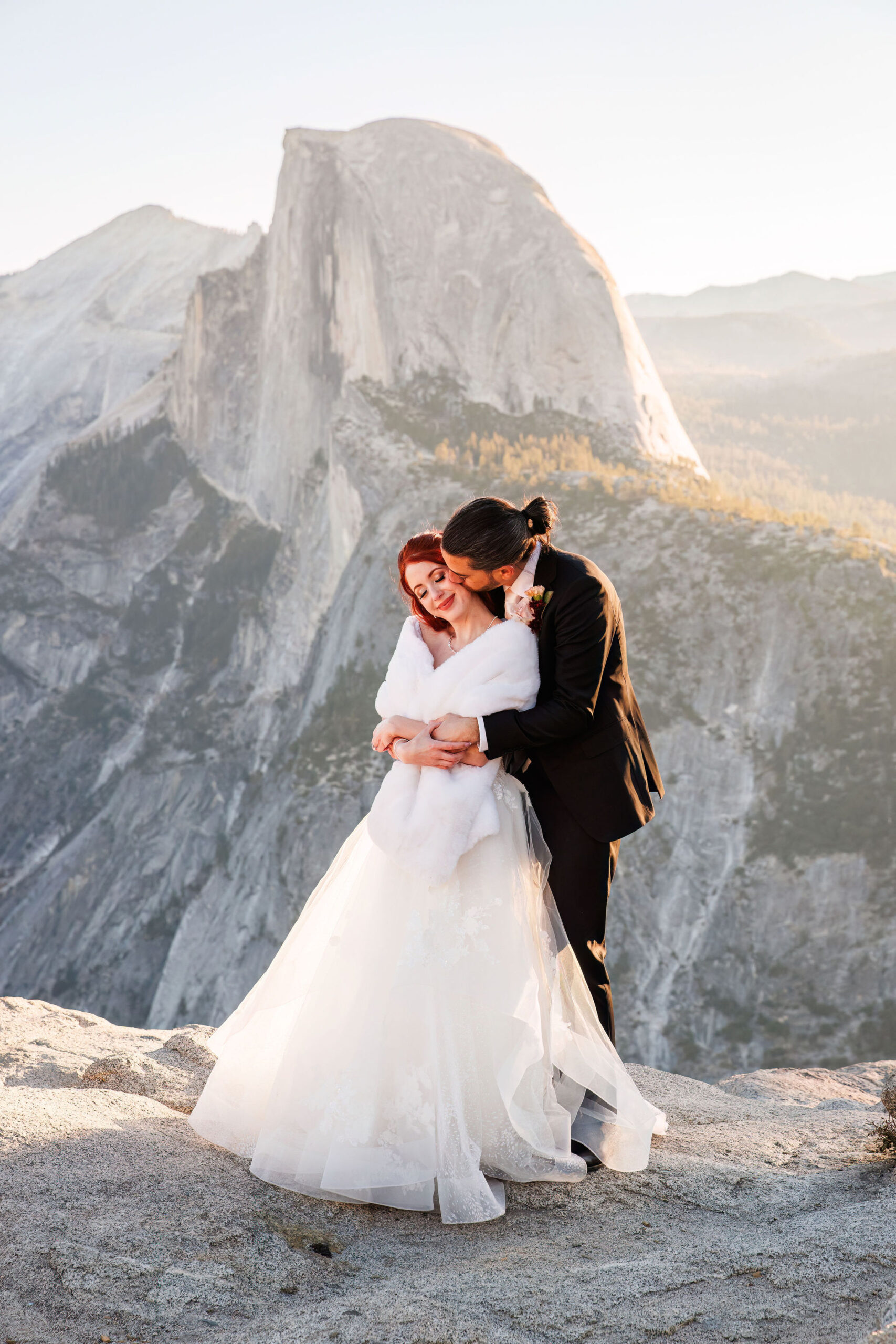 bride and groom portraits in Yosemite