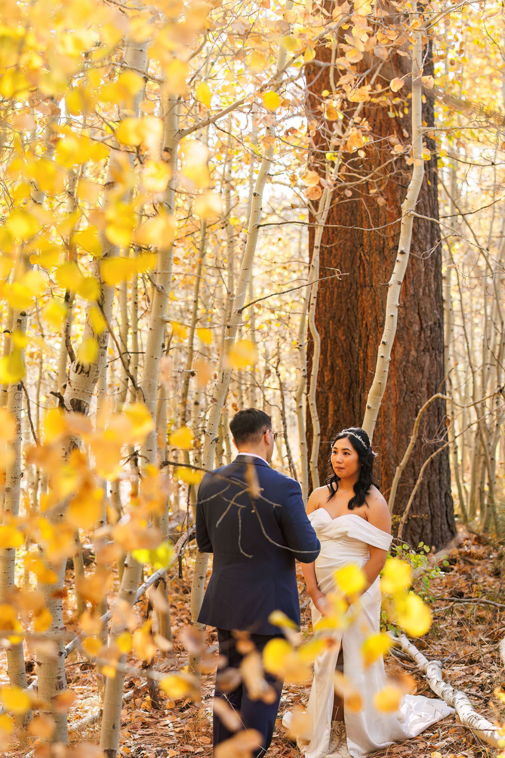 bride and groom during their Elopement ceremony in Lake Tahoe