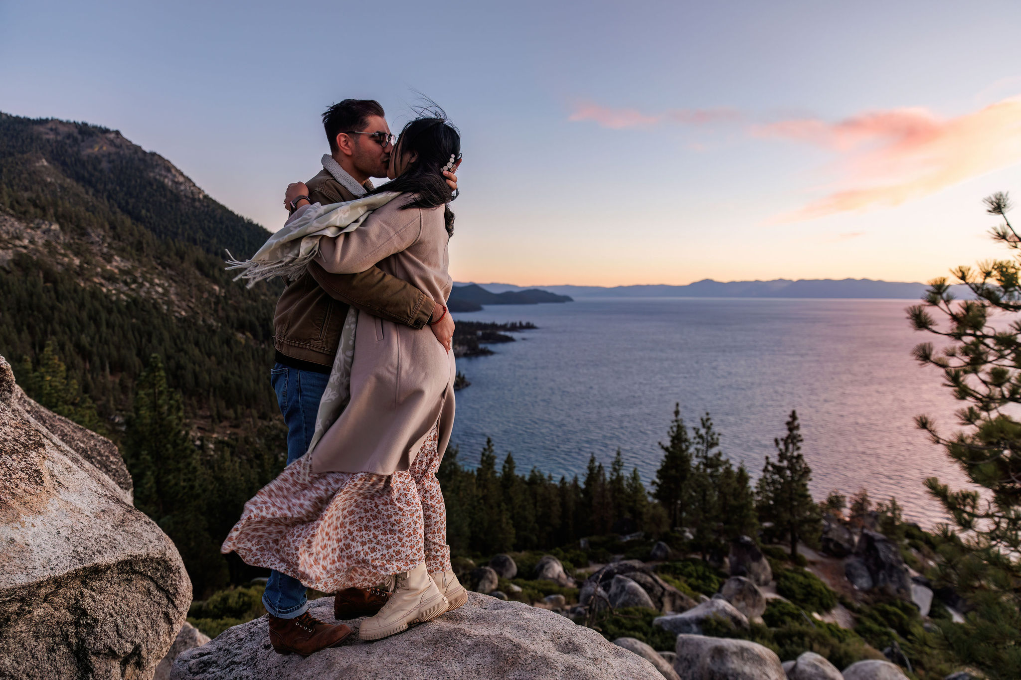 blue hour elopement photos