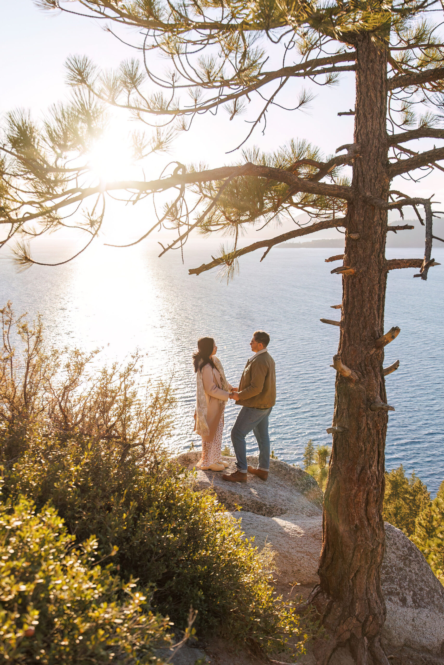 a couple hiking on the second day of their adventure elopement
