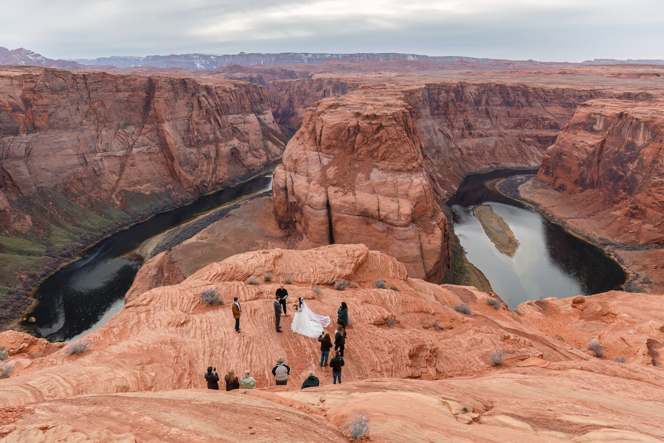 an elopement ceremony in an epic location