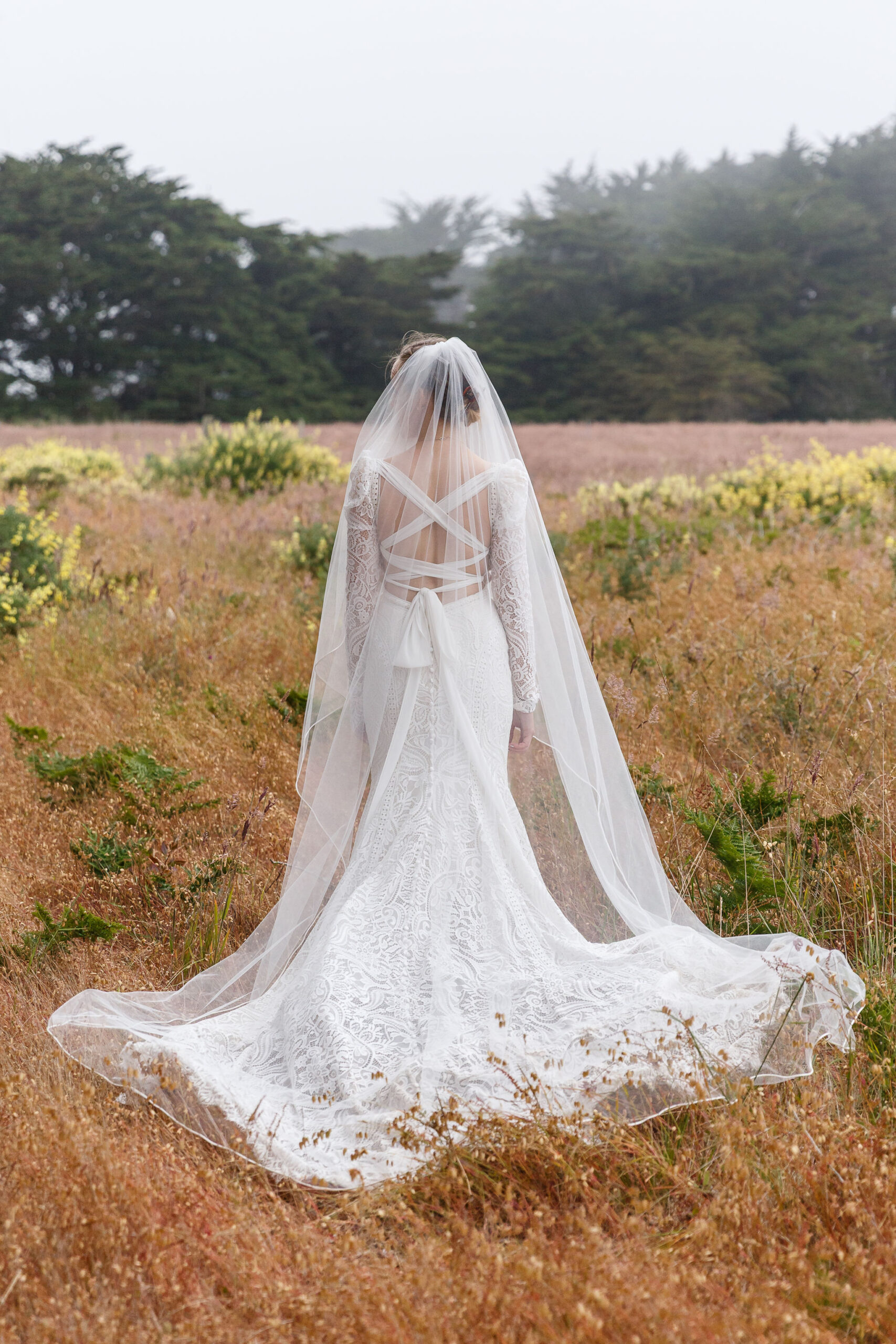bridal portrait for a Point Reyes elopement