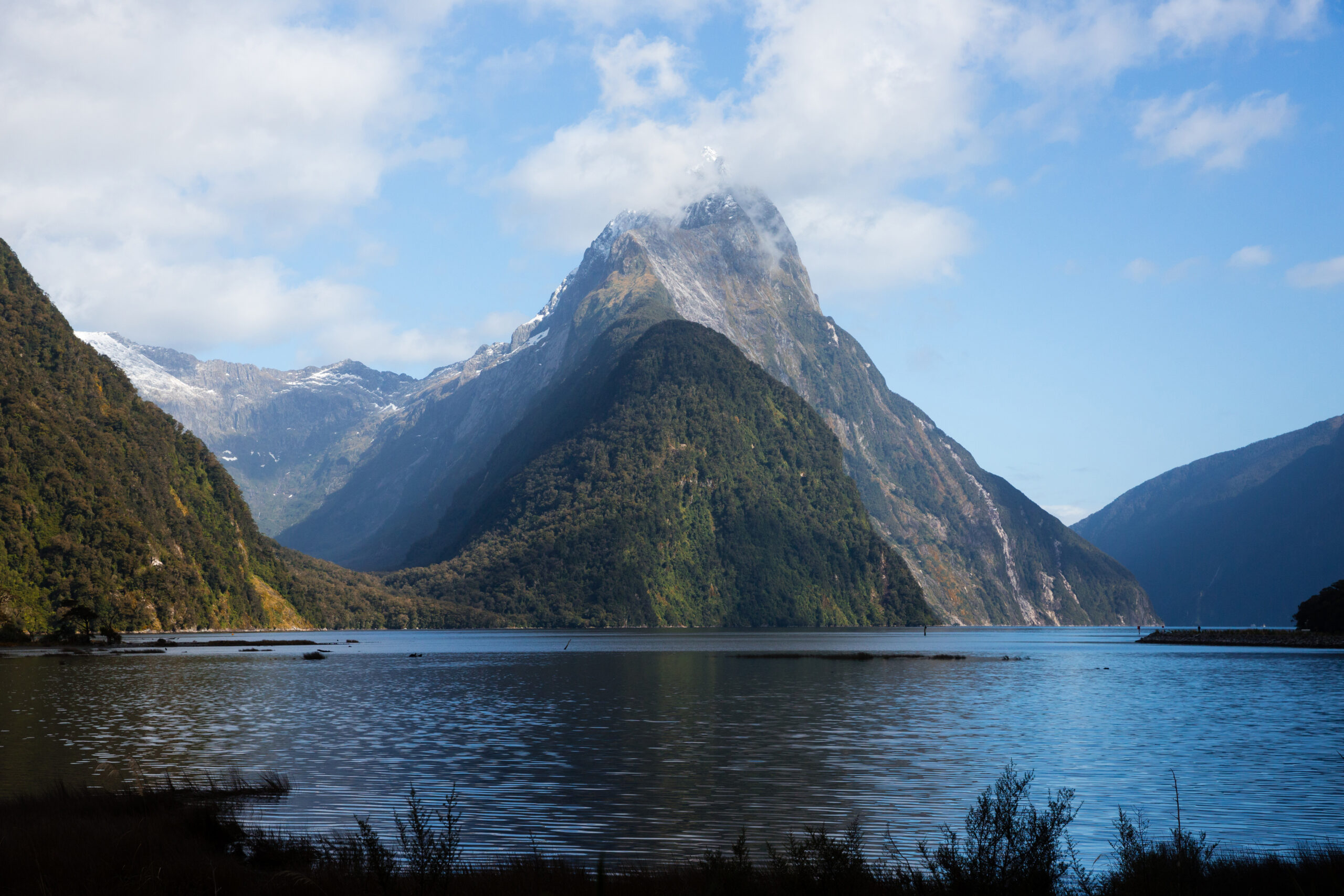 Mountains and water in New Zealand